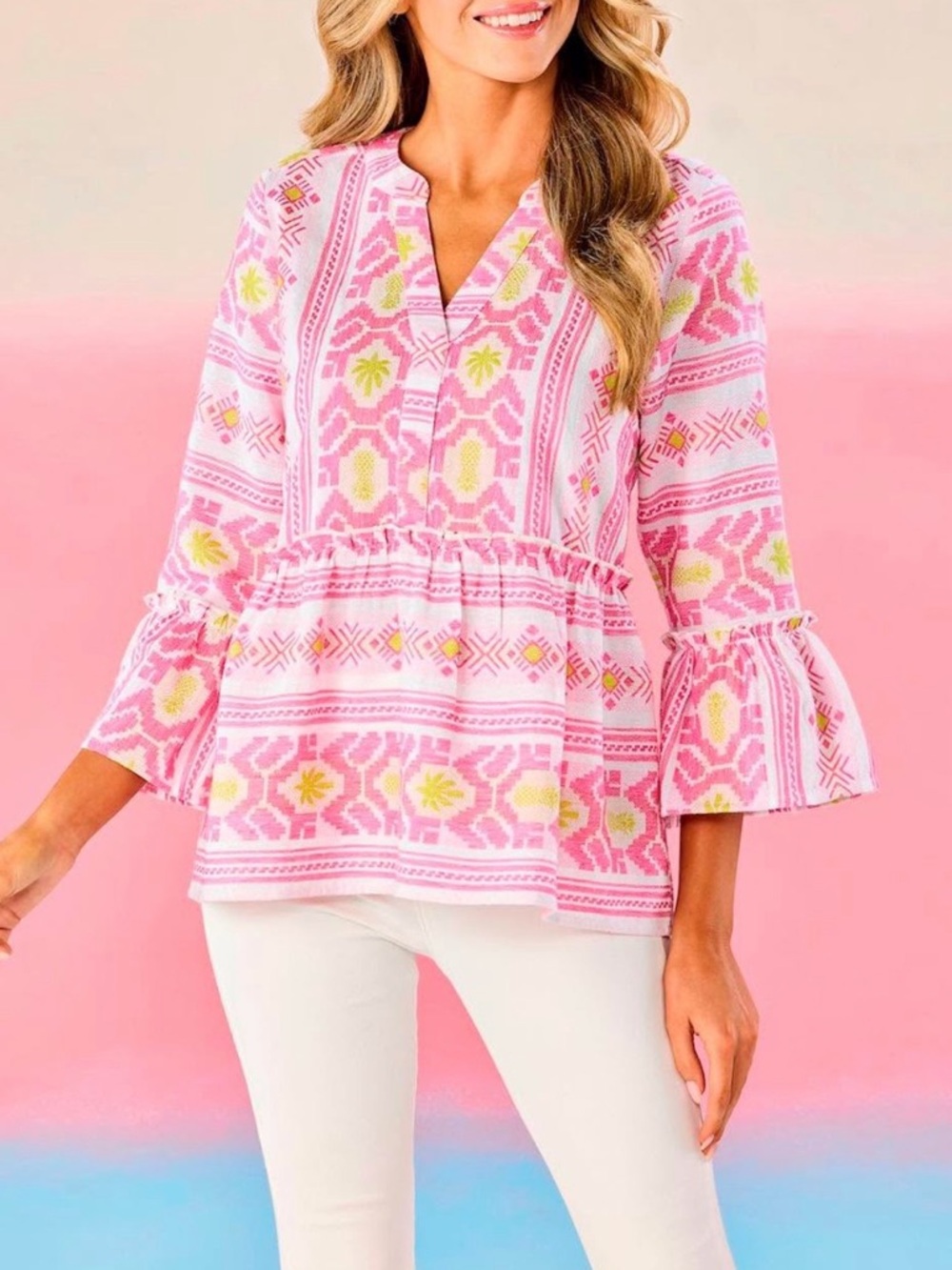 Mud Pie, Jacquard Woven Top, 100% Cotton
Sz S
NWT